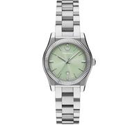 Quarzuhr EMPORIO ARMANI, grün (edelstahlfarben, grün), Armbanduhren, Damen, Quarzuhr, Armbanduhr, Damenuhr, Edelstahlarmband, analog, Tag (81709004-0) edelstahlfarben, grün