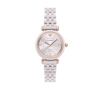 Quarzuhr EMPORIO ARMANI, rosa (beige, champagnerfarben), Armbanduhren, Damen, Quarzuhr, Armbanduhr, Keramik, analog, Glassteine (79473314-0) beige, champagnerfarben