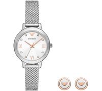 Quarzuhr EMPORIO ARMANI, rosa (silberfarben, rosegoldfarben), Armbanduhren, Damen, Armbanduhr, Damenuhr, ideal als Geschenk, Edelstahlarmband (47715150-0) silberfarben, rosegoldfarben