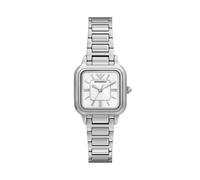 Quarzuhr EMPORIO ARMANI, silber (edelstahlfarben), Armbanduhren, Damen, Quarzuhr, Armbanduhr, Damenuhr, Edelstahlarmband, analog (74969907-0) edelstahlfarben