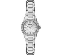 Quarzuhr EMPORIO ARMANI, silber (edelstahlfarben), Armbanduhren, Damen, Quarzuhr, Armbanduhr, Damenuhr, Edelstahlarmband, analog, Glassteine (20038811-0) edelstahlfarben