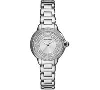 Quarzuhr EMPORIO ARMANI, silber (silberfarben), Armbanduhren, Damen, Quarzuhr, Armbanduhr, Damenuhr, Edelstahlarmband, analog (96579267-0) silberfarben