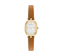 Quarzuhr EMPORIO ARMANI "SINFONIA", braun, Armbanduhren, Damen, Quarzuhr, Armbanduhr, Damenuhr, Lederarmband, analog (29923558-0) braun