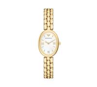 Quarzuhr EMPORIO ARMANI "SINFONIA", gold (gelbgoldfarben), Armbanduhren, Damen, Quarzuhr, Armbanduhr, Damenuhr, Edelstahlarmband, analog (90476112-0) gelbgoldfarben