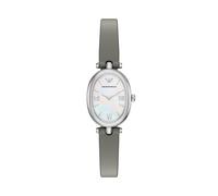 Quarzuhr EMPORIO ARMANI "SINFONIA", grau, Armbanduhren, Damen, Quarzuhr, Armbanduhr, Damenuhr, Lederarmband, analog (62913605-0) grau