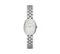 Quarzuhr EMPORIO ARMANI "SINFONIA", silber (edelstahlfarben), Armbanduhren, Damen, Quarzuhr, Armbanduhr, Damenuhr, Edelstahlarmband, analog (50541504-0) edelstahlfarben