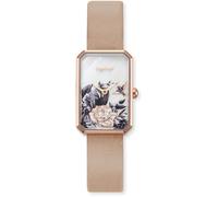 Quarzuhr ENGELSRUFER "Flower", altrosa, Armbanduhren, Damen, Quarzuhr, Armbanduhr, Damenuhr, Lederarmband, analog (63404637-0) altrosa