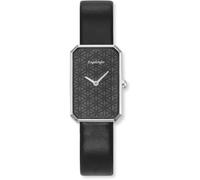 Quarzuhr ENGELSRUFER "Lebensblume", schwarz, Armbanduhren, Damen, Quarzuhr, Armbanduhr, Damenuhr, Lederarmband, analog (61441657-0) schwarz