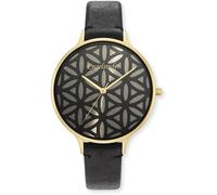 Quarzuhr ENGELSRUFER "Lebensblume", schwarz, Armbanduhren, Damen, Quarzuhr, Armbanduhr, Damenuhr, Lederarmband, analog (68939466-0) schwarz