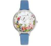 Quarzuhr ENGELSRUFER "Paradise", blau, Armbanduhren, Damen, Quarzuhr, Armbanduhr, Damenuhr, Lederarmband, analog (42625719-0) blau