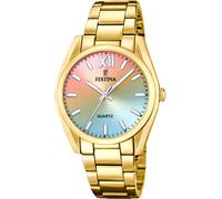 Quarzuhr FESTINA "Boyfriend Collection", gold (goldfarben, bunt), Armbanduhren, Damen, Quarzuhr, Armbanduhr, Damenuhr, Edelstahlarmband (66857714-0)