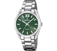 Quarzuhr FESTINA "Boyfriend Collection", silber (silberfarben, dunkelgrün), Armbanduhren, Damen, Quarzuhr, Armbanduhr, Damenuhr, Edelstahlarmband (56113317-0) silberfarben, dunkelgrün