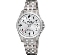 Quarzuhr FESTINA "Calendario Titanium", silber (titansilberfarben, silberfarben), Armbanduhren, Damen, Quarzuhr, Armbanduhr, Damenuhr, analog, Tag (38241205-0)
