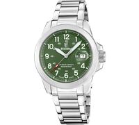 Quarzuhr FESTINA "Field Watches", silberfarben, grün, Armbanduhren, Herren, Quarzuhr, Armbanduhr, Herrenuhr, Swiss Made, Edelstahlarmband (55099400-0)