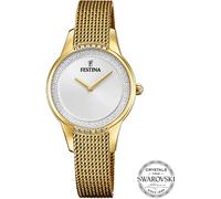 Quarzuhr FESTINA "Mademoiselle", gold (goldfarben, silberfarben), Armbanduhren, Damen, Quarzuhr, Armbanduhr, Damenuhr, Edelstahlarmband, Ø 30 mm (71256313-0) goldfarben, silberfarben
