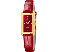 Quarzuhr FESTINA "Mademoiselle", rot (rot, rot), Armbanduhren, Damen, Quarzuhr, Armbanduhr, Damenuhr, Lederarmband, analog (32073947-0) rot, rot