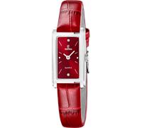 Quarzuhr FESTINA "Mademoiselle", rot (rot, rot, silberfarben), Armbanduhren, Damen, Quarzuhr, Armbanduhr, Damenuhr, Lederarmband, analog (32485305-0) rot, rot, silberfarben