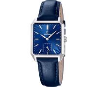 Quarzuhr FESTINA "On the Square", blau (blau, blau), Armbanduhren, Herren, Quarzuhr, Armbanduhr, Damenuhr, Herrenuhr, Lederarmband, analog (44854923-0) blau, blau