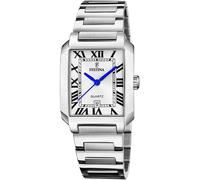 Quarzuhr FESTINA "On The Square", silber (silberfarben), Armbanduhren, Damen, Quarzuhr, Armbanduhr, Damenuhr, Edelstahlarmband, Datum (46456938-0) silberfarben