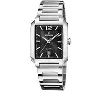 Quarzuhr FESTINA "On The Square", silber (silberfarben, schwarz), Armbanduhren, Damen, Quarzuhr, Armbanduhr, Damenuhr, Edelstahlarmband, Datum (58139436-0) silberfarben, schwarz