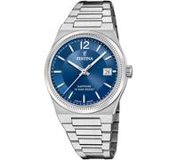 Quarzuhr FESTINA "Rivé Collection", silber (silberfarben, blau), Armbanduhren, Damen, Quarzuhr, Armbanduhr, Damenuhr, Swiss Made, Saphirglas, bis 10 bar wasserdicht (42299861-0)