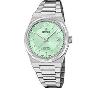 Quarzuhr FESTINA "Rivé Collection", silber (silberfarben, hellgrün), Armbanduhren, Damen, Quarzuhr, Armbanduhr, Damenuhr, Swiss Made, Saphirglas, bis 10 bar wasserdicht (23655403-0)