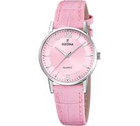 Quarzuhr FESTINA, rosa, Armbanduhren, Damen, Quarzuhr, Armbanduhr, Damenuhr, Lederarmband, analog (73717434-0) rosa