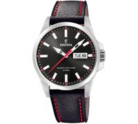 Quarzuhr FESTINA, schwarz, Armbanduhren, Damen, Quarzuhr, Armbanduhr, Herrenuhr, Damenuhr, Lederarmband, Datum (86428650-0) schwarz