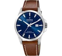 Quarzuhr FESTINA "Swiss Made Collection", braun (braun, blau), Armbanduhren, Herren, Quarzuhr, Armbanduhr, Herrenuhr, Damenuhr, Swiss Made, Lederarmband, Datum (53463307-0)