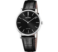 Quarzuhr FESTINA "Swiss Made Collection", schwarz (schwarz, schwarz), Armbanduhren, Herren, Quarzuhr, Armbanduhr, Herrenuhr, Damenuhr, Lederband, Saphirglas, Swiss Made (13633639-0)