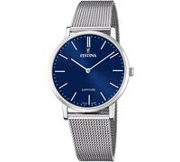 Quarzuhr FESTINA "Swiss Made Collection", silber (silberfarben, blau), Armbanduhren, Herren, Quarzuhr, Armbanduhr, Herrenuhr, Damenuhr, Edelstahlband, Saphirglas, Swiss Made (48233815-0)