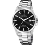 Quarzuhr FESTINA "Swiss Made Collection", silber (silberfarben, schwarz), Armbanduhren, Herren, Quarzuhr, Armbanduhr, Herrenuhr, Damenuhr, Swiss Made, Edelstahlband, Datum (16851215-0)