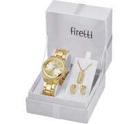Quarzuhr FIRETTI "Lumina", gold (goldfarben), Armbanduhren, Damen, Quarzuhr, Armbanduhr, Damenuhr, Glitzersteine, Geschenkset (61344535-0) goldfarben