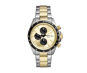 Quarzuhr FOSSIL "AUTOCROSS", gold (gelbgoldfarben, edelstahlfarben), Armbanduhren, Herren, Quarzuhr, Armbanduhr, Herrenuhr, Edelstahlarmband, analog, Tag, Wochentag (79089942-0) gelbgoldfarben, edelst
