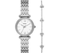 Quarzuhr FOSSIL "CARLIE MINI", silber (silberfarben, silberfarben), Armbanduhren, Damen, Quarzuhr, Armbanduhr, Damenuhr, ideal auch als Geschenk, Edelstahlarmband (55325754-0) silberfarben, silberfarb