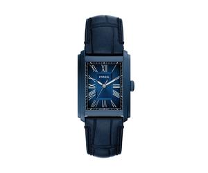 Quarzuhr FOSSIL "Carraway", blau, Armbanduhren, Herren, Quarzuhr, Armbanduhr, Herrenuhr, Lederarmband, analog (45174552-0) blau