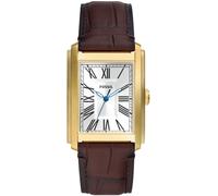 Quarzuhr FOSSIL "CARRAWAY", braun (dunkelbraun, silberfarben), Armbanduhren, Damen, Quarzuhr, Armbanduhr,Herrenuhr, Damenuhr, Nachhaltigkeitssiegel, Lederarmband (17514946-0) dunkelbraun, silberfarben