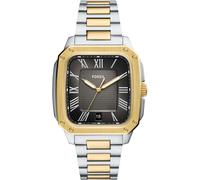 Quarzuhr FOSSIL "CROSBY", gold (edelstahlfarben, gelbgoldfarben, schwarz), Armbanduhren, Herren, Quarzuhr, Armbanduhr, Herrenuhr, Edelstahlarmband, analog, Tag (15424543-0) edelstahlfarben, gelbgoldfa