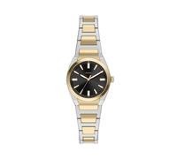 Quarzuhr FOSSIL "Everett", gold (edelstahlfarben, gelbgoldfarben, schwarz), Armbanduhren, Damen, Quarzuhr, Armbanduhr, Edelstahlarmband, analog, Glassteine (71611514-0) edelstahlfarben, gelbgoldfarben