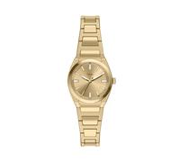 Quarzuhr FOSSIL "Everett", gold (gelbgoldfarben, gelbgoldfarben), Armbanduhren, Damen, Quarzuhr, Armbanduhr, Edelstahlarmband, analog, Glassteine (27349569-0) gelbgoldfarben, gelbgoldfarben