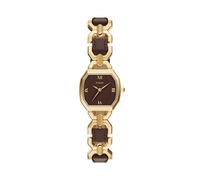 Quarzuhr FOSSIL "Harlow", braun (gelbgoldfarben, braun), Armbanduhren, Damen, Quarzuhr, Armbanduhr, analog (46384951-0) gelbgoldfarben, braun