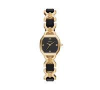 Quarzuhr FOSSIL "Harlow", gold (gelbgoldfarben, schwarz), Armbanduhren, Damen, Quarzuhr, Armbanduhr, analog (17078061-0) gelbgoldfarben, schwarz