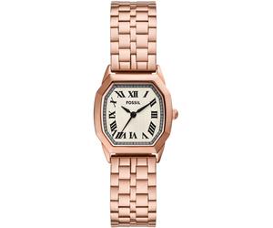 Quarzuhr FOSSIL "HARLOW", gold (roségoldfarben, cremefarben), Armbanduhren, Damen, Quarzuhr, Armbanduhr, Damenuhr, Edelstahlarmband, analog (65649632-0) roségoldfarben, cremefarben