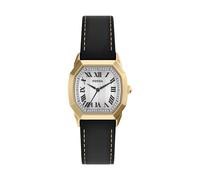 Quarzuhr FOSSIL "Harlow", gold (schwarz), Armbanduhren, Herren, Quarzuhr, Armbanduhr, Lederarmband, analog (32184567-0) schwarz