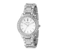 Quarzuhr FOSSIL "JESSE", silber (silberfarben), Armbanduhren, Damen, Quarzuhr, Armbanduhr, Damenuhr, Glassteine, analog, Edelstahlarmband (750301-0) silberfarben
