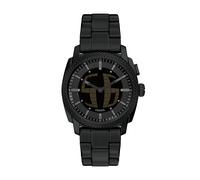 Quarzuhr FOSSIL "Machine - Big Tic", schwarz, Armbanduhren, Herren, Quarzuhr, Armbanduhr, Herrenuhr, Edelstahlarmband, analog, digital (81532966-0) schwarz