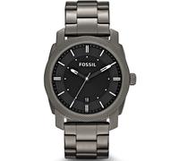 Quarzuhr FOSSIL "MACHINE", grau (anthrazit, schwarz), Armbanduhren, Herren, Quarzuhr, Armbanduhr, Herrenuhr, Datum, analog, Edelstahlarmband (49697303-0) anthrazit, schwarz