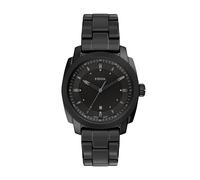 Quarzuhr FOSSIL "Machine", schwarz, Armbanduhren, Herren, Quarzuhr, Armbanduhr, Edelstahlarmband, analog, Tag (36923843-0) schwarz