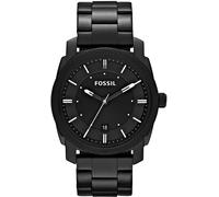 Quarzuhr FOSSIL "MACHINE", schwarz (schwarz, schwarz), Armbanduhren, Herren, Quarzuhr, Armbanduhr, Herrenuhr, Datum, analog, Edelstahlarmband (75724816-0) schwarz, schwarz