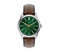 Quarzuhr FOSSIL "Pearson", braun (braun, grün), Armbanduhren, Herren, Quarzuhr, Armbanduhr, Herrenuhr, Lederarmband, analog, Tag, Wochentag (95379132-0) braun, grün